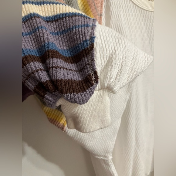 We the Free Rainbow Dreams Top in white Combo Womens size small - Picture 6 of 13